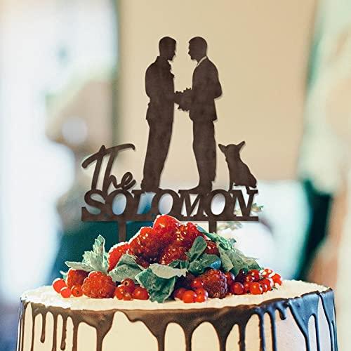 Marriage Same Sex Cake Toppers For Wedding Gay Couple Silhouette Engagement Cake Toppers With