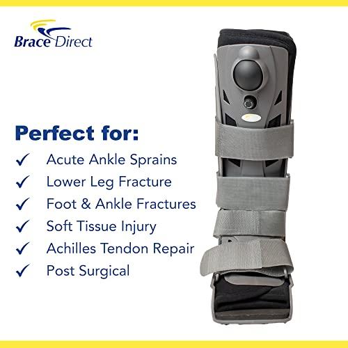 Brace Direct Brace Direct Tall Air CAM Walker Boot - Orthopedic Full Shell Air Cast Walking Boot - for Broken Foot, Sprained Ankle, Fractures, Achilles Recovery - For women and Men