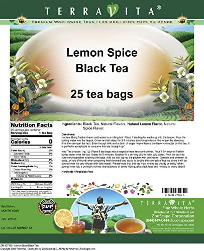 TerraVita Lemon Spice Black Tea (25 tea bags, ZIN: 427165) - 2 Pack