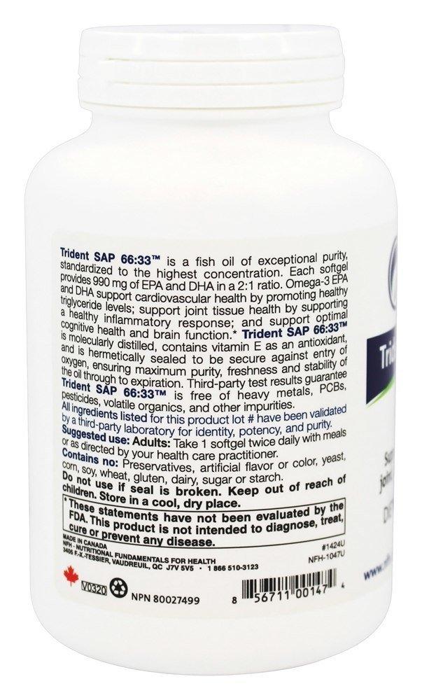 Nutritional Fundamentals for Health Nutritional Fundamentals for Health Trident SAP 66:33 120 gels