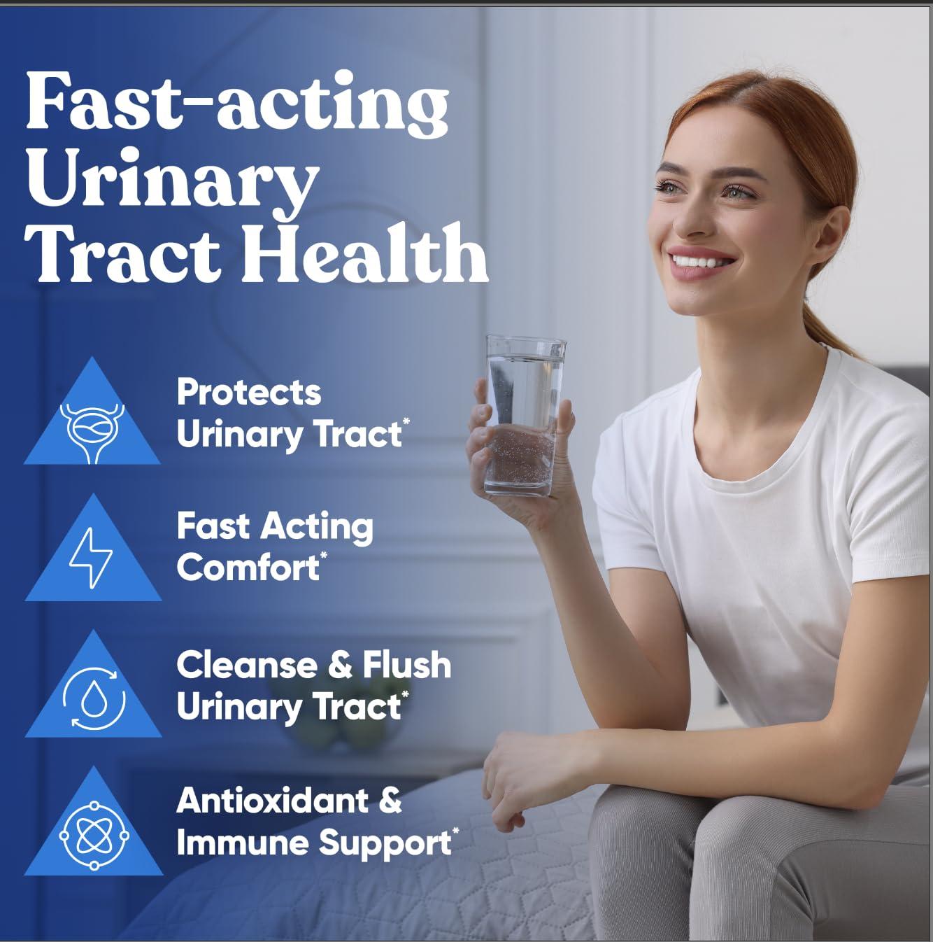Eu Natural Urinary Harmony D-Mannose Supplement  Urinary Tract Health for Women  Potent Clinical Strength Formula Cleanses and Flushes the Urinary System  180 Fast Acting Capsules (Improved Comfort in 7 Days)