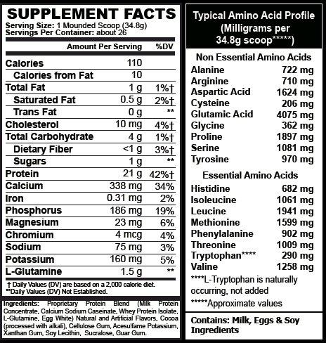 King Nutrition King Nutrition Premium Whey Protein Chocolate Milkshake