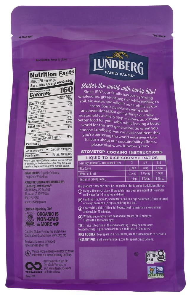 Lundberg Family Farms Lundberg Organic California White Jasmine Rice - 32 oz - 2 pc
