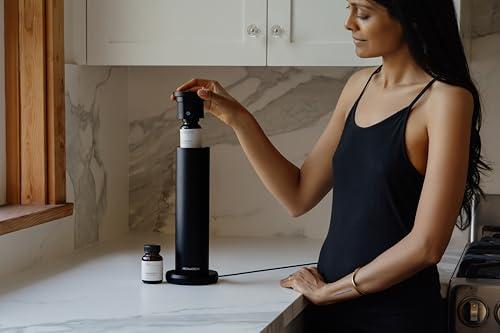 AromaTech AromaTech New AroMini BT Plus Scent Diffuser w/Bluetooth Cold-Air Diffusion Scent Machine for Home, Office, Hotel, Spa Nebulizing Diffusion System for Essential Oil Blends (Silver)