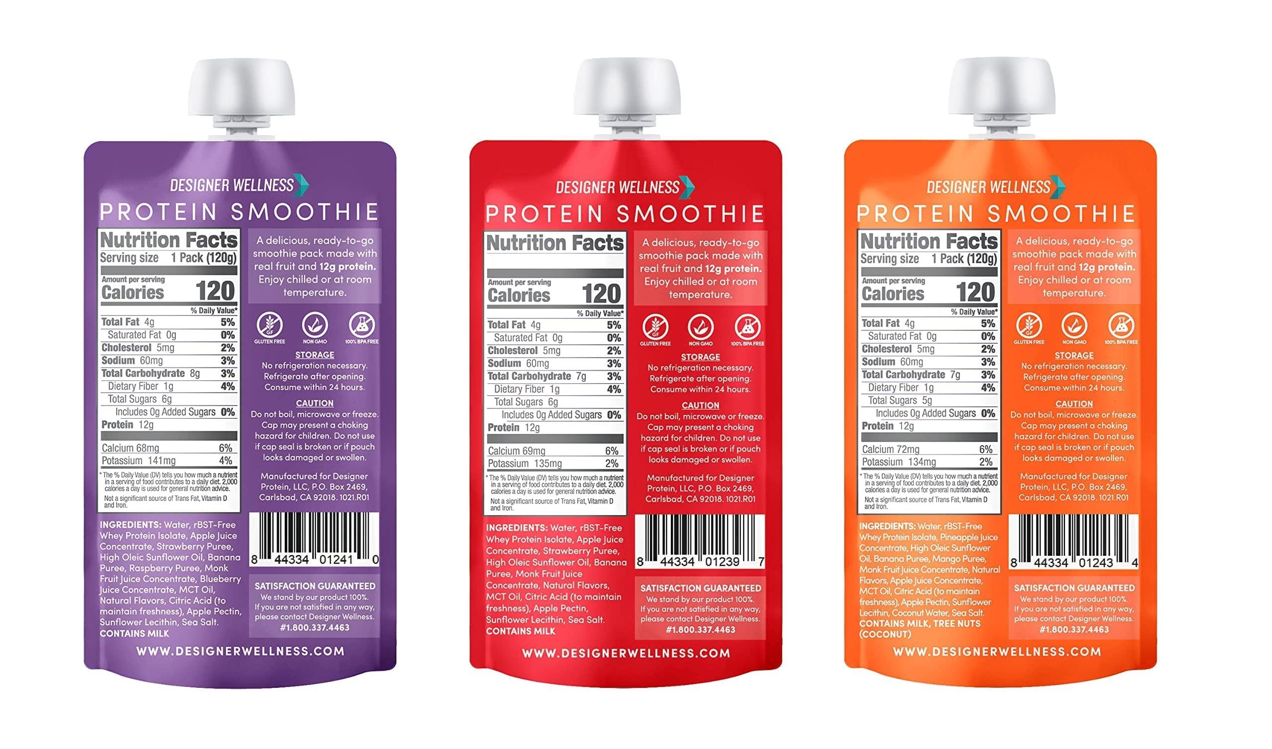 Designer Wellness Designer Wellness Aria Women\'s Wellness Protein Powder Bundled with Protein Smoothies 12 Count Variety Pack