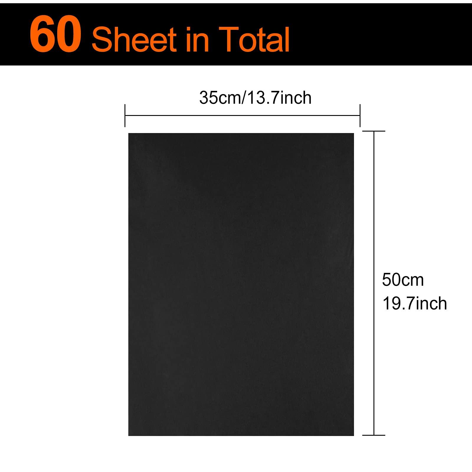 MIAHART MIAHART Black Tissue Paper Bulk for Gift Wrapping 60 Sheets Black Tissue Paper for Gift Bags Packaging Floral Birthday Christmas Halloween DIY Crafts Pompoms Confetti Decor