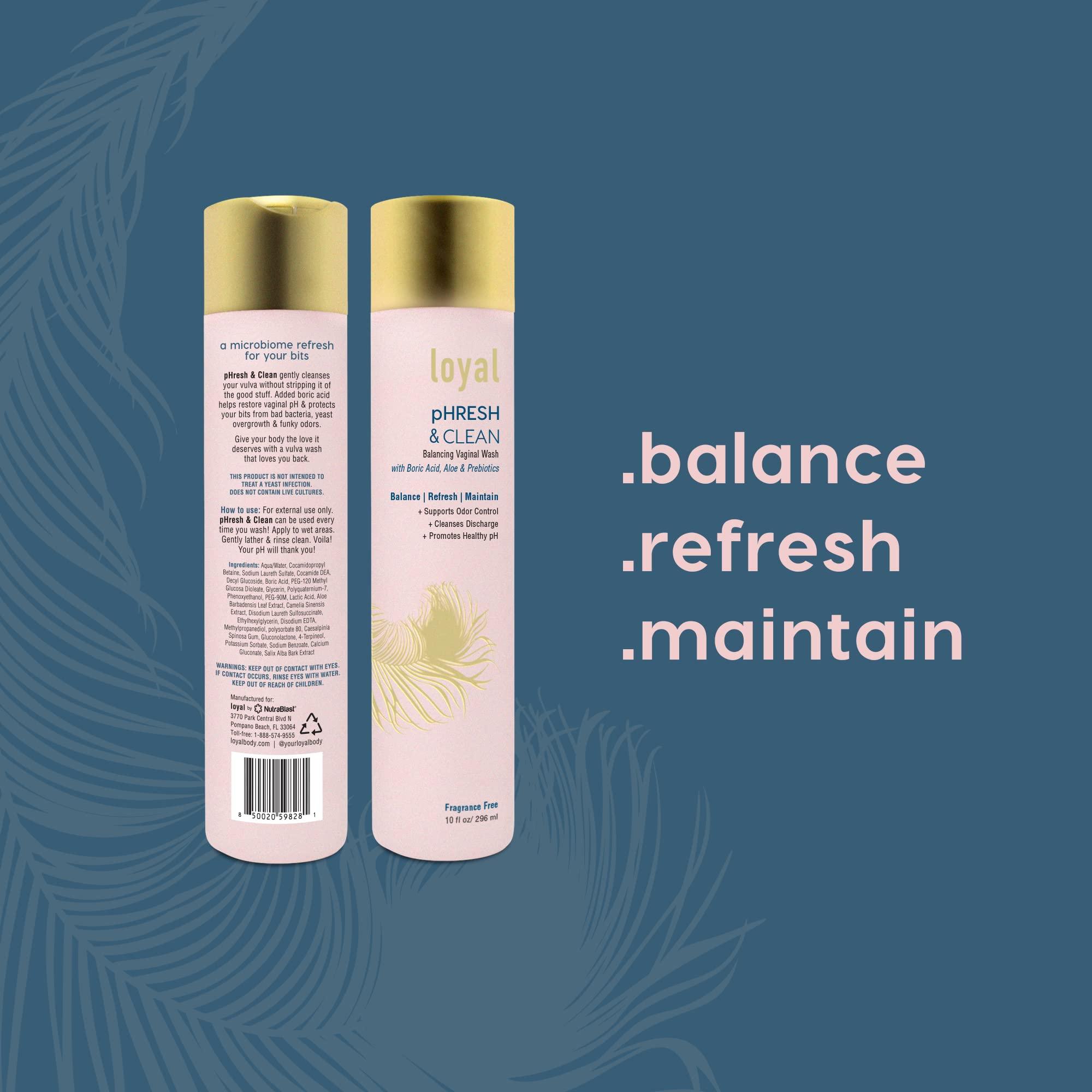 Loyal Loyal Body pHresh and Clean Intimate Balance Feminine Wash with Boric Acid | Odor-Control | 10fl oz