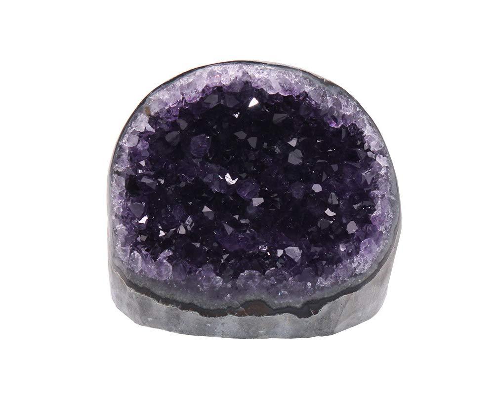 StoneStory Natural Uruguay Amethyst Crystal Cluster 1 (One) Large Specimen Stone for Crystals Healing Reiki Home Decoration 600-700grams (Uruguay Amethyst, 600-700grams/1.3lb-1.54lb)