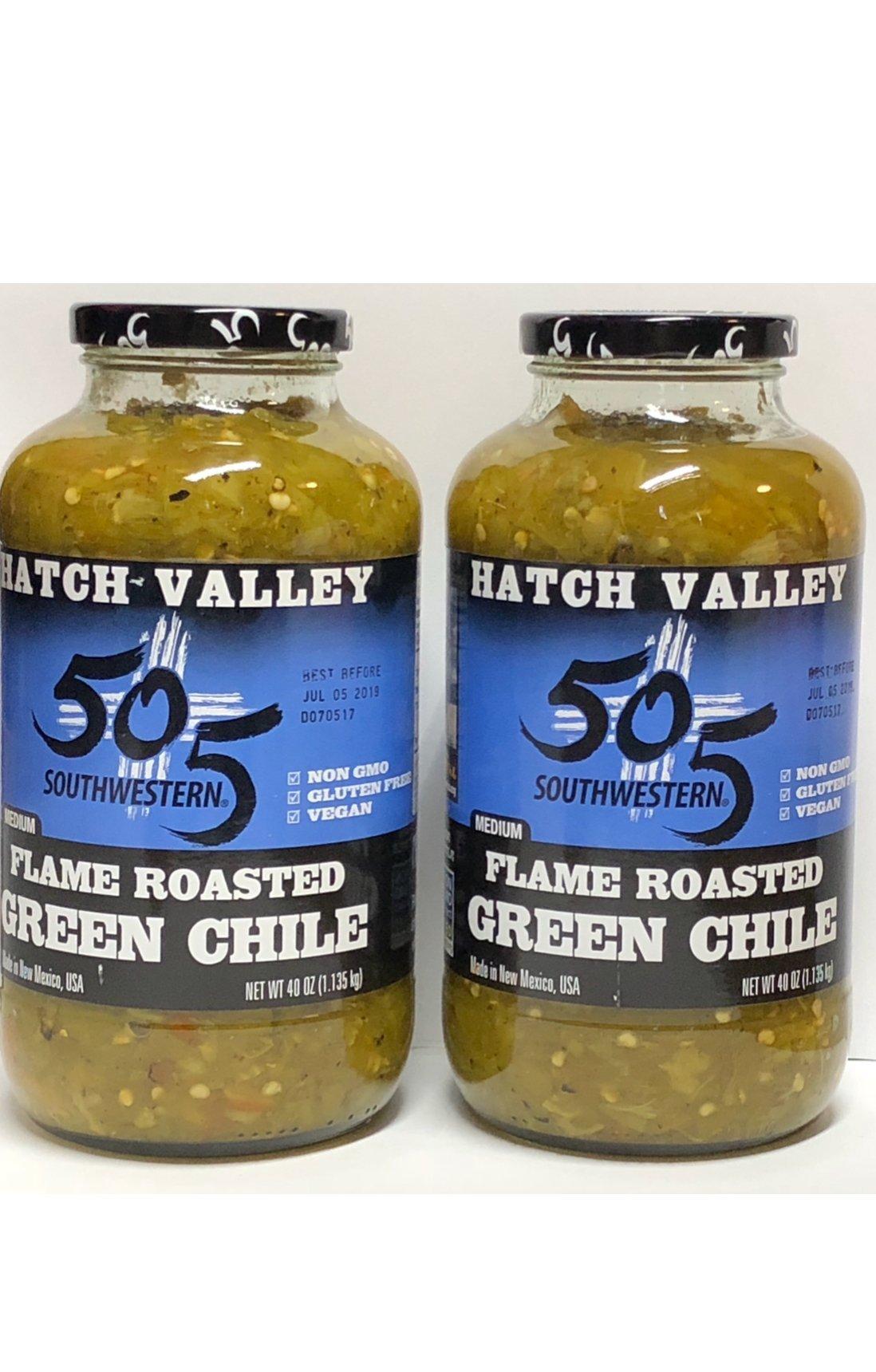 Hatch Valley 505 Southwestern Hatch Valley Diced Green Chiles, 40 Ounce (2 Pack)