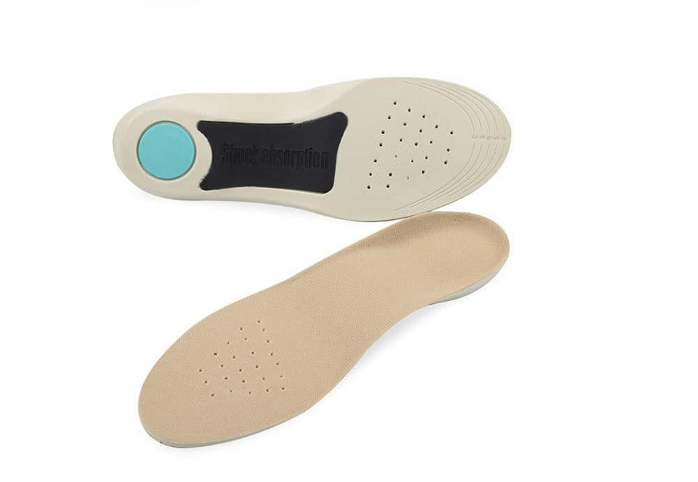 LLIMUE LLIMUE 2 Pieces Orthotic Insoles for Plantar Fasciitis with Arch Support Shock Absorption,White,L