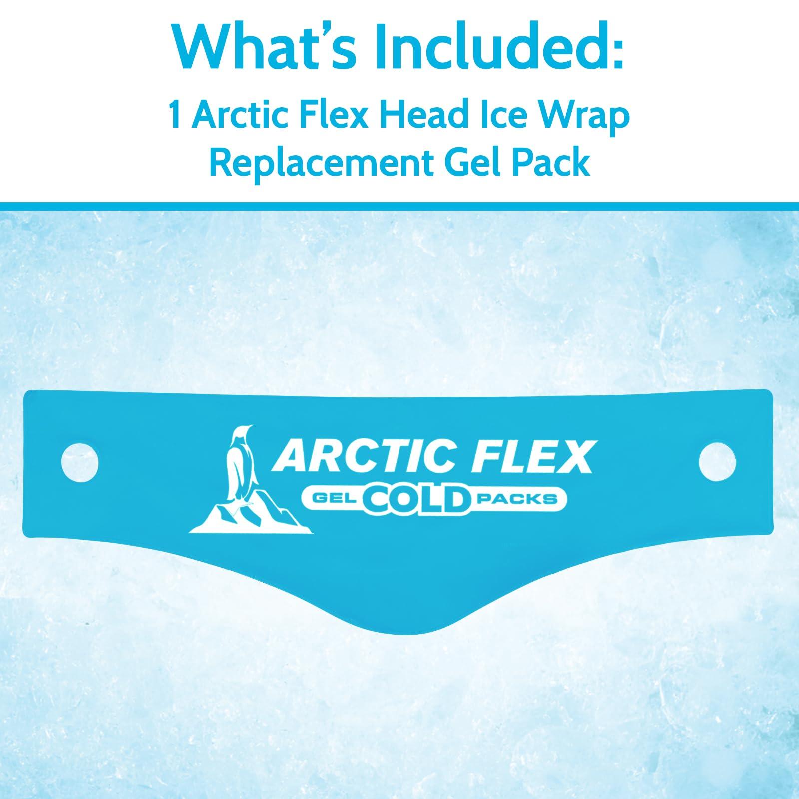 Arctic Flex Arctic Flex Gel Replacement Packs - Gel Ice Packs Reusable for Head Ice Brace - Hot and Cold Gel Ice Pack for Injuries, Pain Relief, Swelling - Flexible Therapy Compression Wrap - Athletic, Women, Men