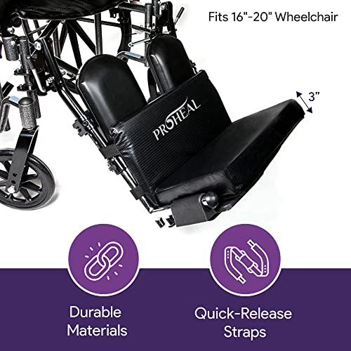 ProHeal Wheelchair Leg Rest Extenders - Prevents Foot Drop and Contact with Wheel Chair Pedal - Wheelchair Accessories to Lift Foot, Align Posture and Seat Position - 16\" - 20\" - 3\" High