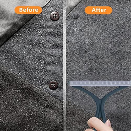 Cyrank Portable Lint Remover,4Pcs Carpet Rake Clothes Fuzz Shaver,Manual Reusable Lint Roller Double Sided Pet Hairball Fluff Removing Shaver