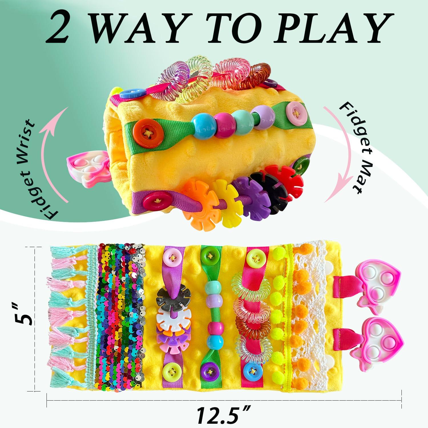 Okueejur Sensory Toys for Alzheimer Patients for Therapy and Anxiety Relief Autistic Dementia Sensory Toy Arm Pillow Fidget Wrist Cuff (Orange)