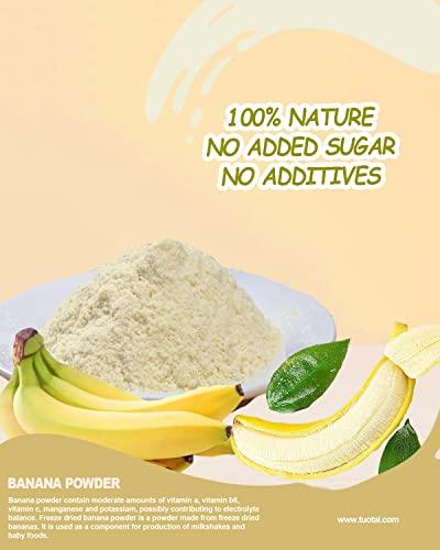 TUOTAI Nature Banana Fruit Powder,Freeze Dried Banana Powder, 4 Ounces, Banana Powder for Cake, Drinks and Baking Food