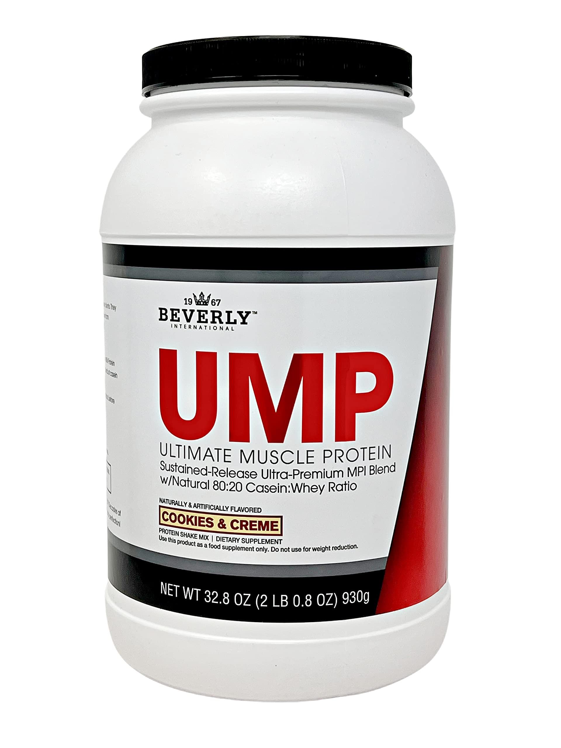 Beverly International Beverly International UMP Protein Powder, Cookies & Cream. Unique Whey-Casein Ratio Builds Lean Muscle. Easy to Digest. No Bloat. (32.8 oz) 2lb .8 oz
