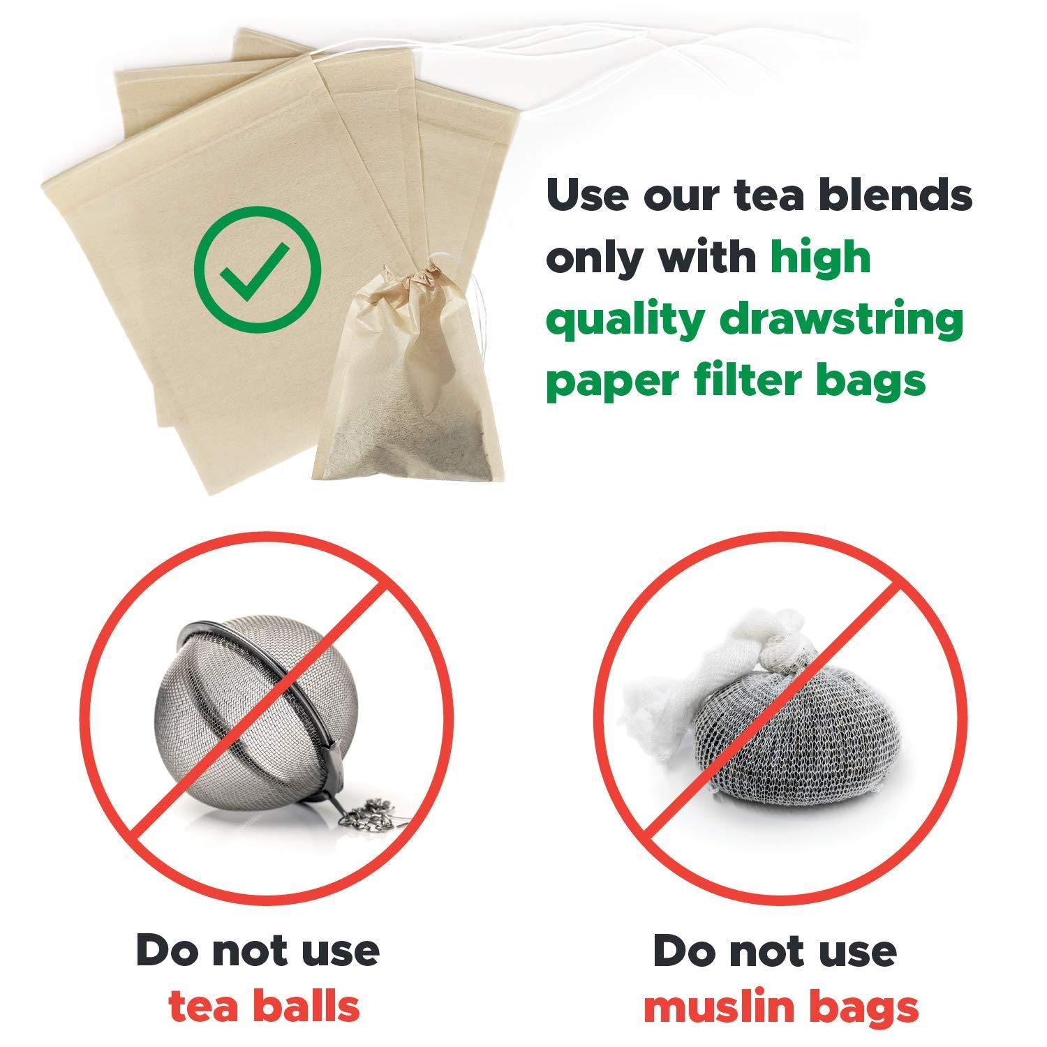 Raw Brewing Company Kombucha.com Certified Organic Loose Leaf Tea - Kombucha Brewing Blends (Black Tea Blend, 1 Pound + 100 XL FILTER BAGS)