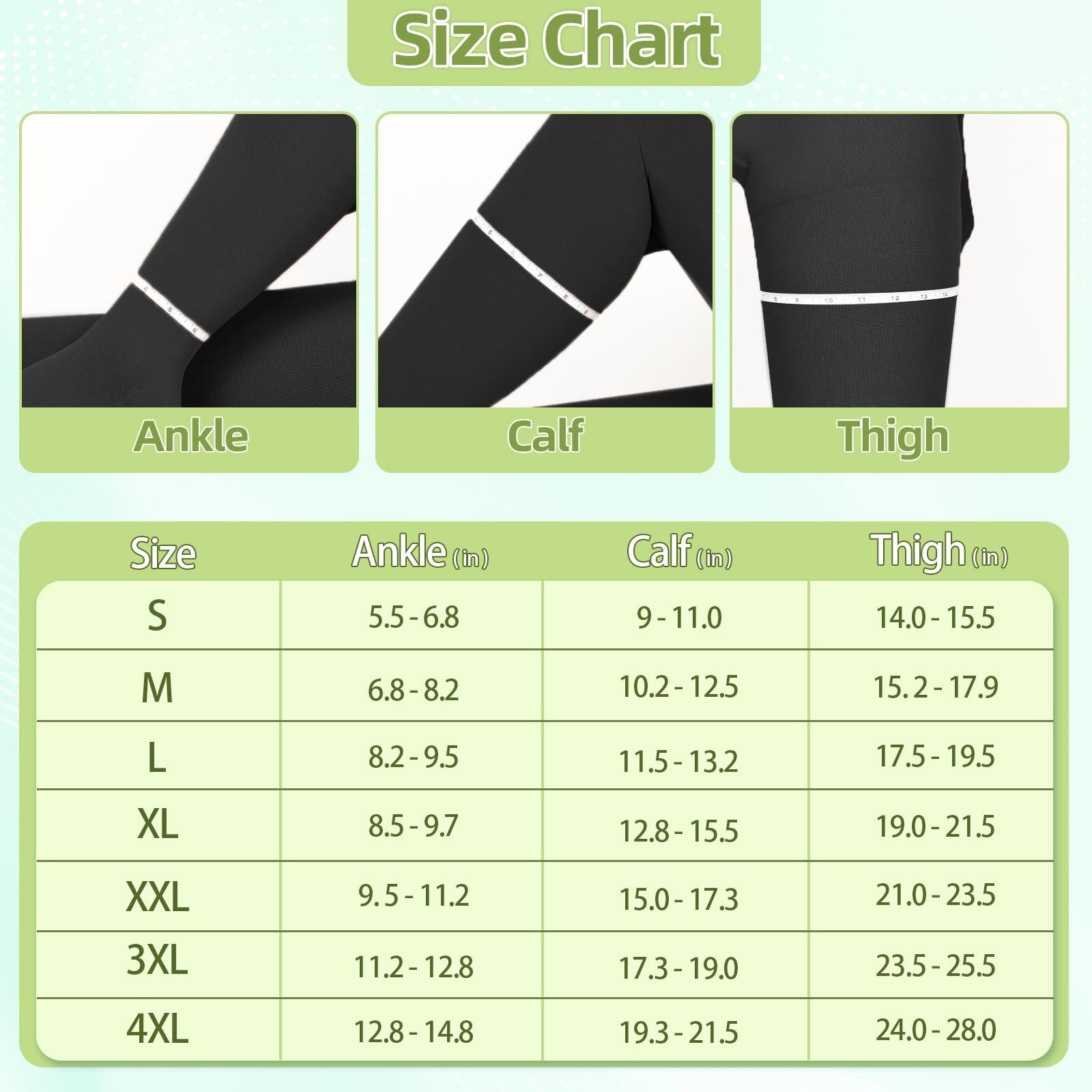 Wegitcs Compression Pantyhose for Women & Men 2 Pairs Closed Toe 15-20mmHg Medical Graduated Compression Stockings Waist High Support Tights Opaque Leggings for Varicose Veins Edema Flight,Black XL