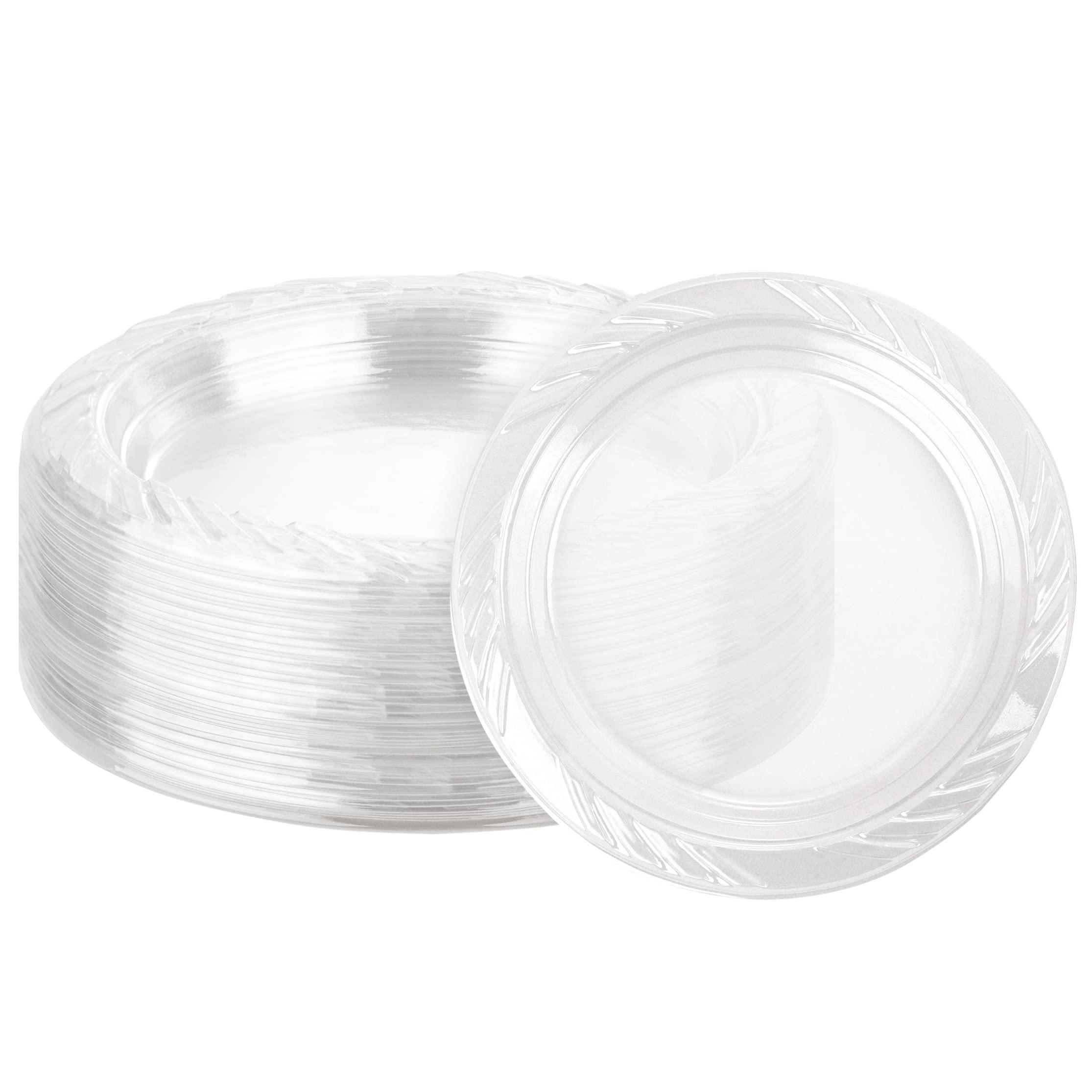 Stock Your Home Stock Your Home 6-Inch Clear Plastic Dessert Plates (120 Pack) Flexible Disposable Clear Plates for Dessert & Appetizers, Crystal Clear Small Plates for Parties & Catering, Clear Plastic Party Plates