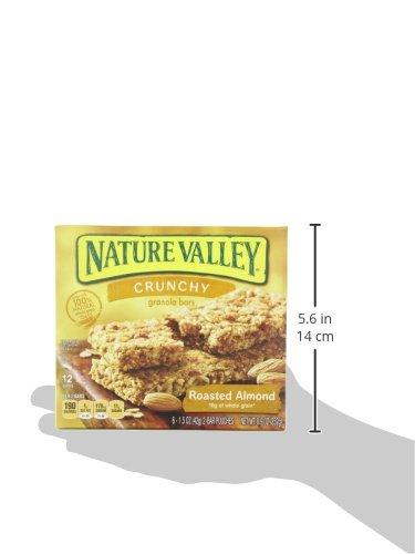 Nature Valley Nature Valley Crunchy Granola Bars, Roasted Almond, 1.49 oz, 6 ct, 12 bars (Pack of 12)