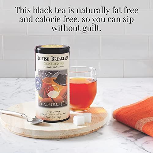 The Republic of Tea The Republic of Tea British Breakfast Black Tea, 50 Tea Bags, Gourmet Blend, Non-Gmo Project Verified