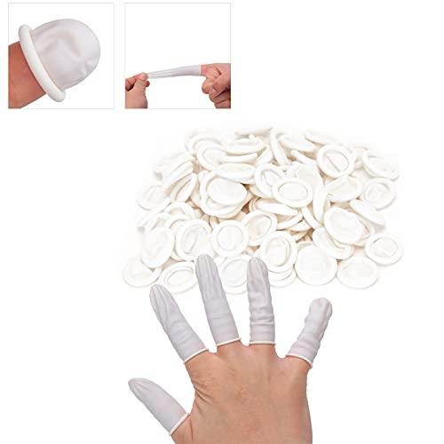 01 Finger Cover, AntiStatic Waterproof NonSlip Latex Finger Cots Convinient 100pcs for Nail Art for Making DIY Jewelry