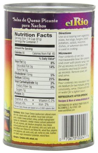 El Rio El Rio Hot Nacho Cheese Sauce, 15-Ounce Can (Pack of 12)