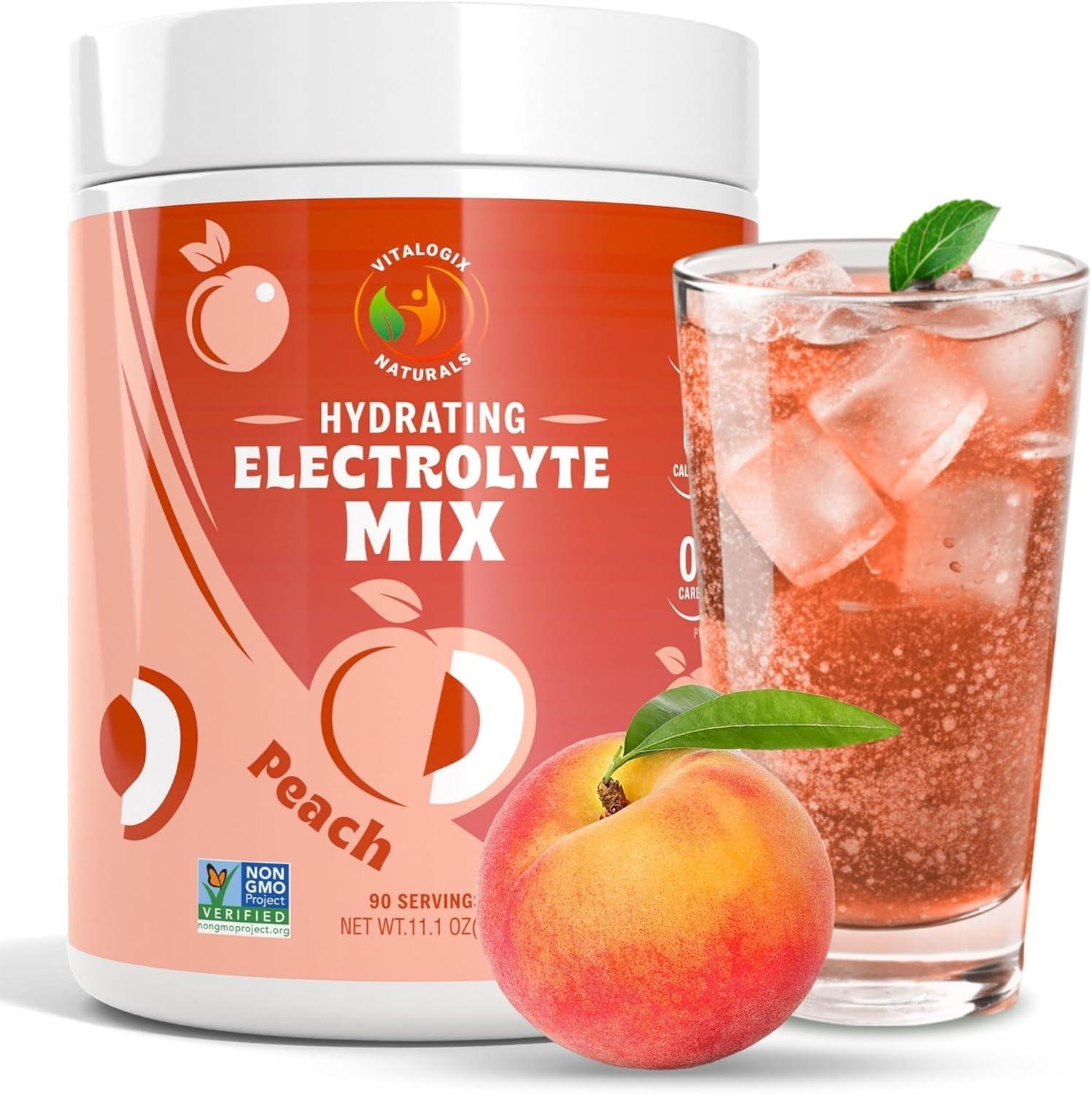 Vitalogix Naturals Vitalogix Naturals Electrolyte Powder | Sugar-Free Hydration Supplement | Keto Electrolytes for Energy & Muscle Recovery | Zero Sugar, Vegan, Gluten-Free | Rapid Rehydration & Electrolyte Drink Mix