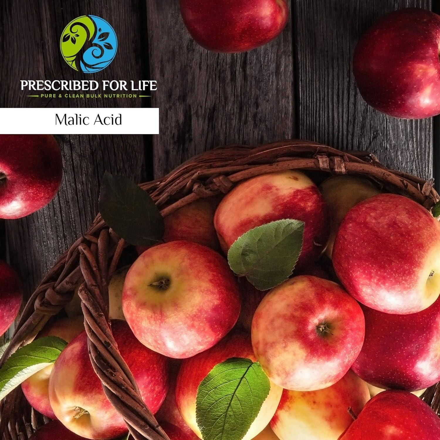 Prescribed For Life Prescribed for Life L Malic Acid Powder | 100% Pure Malic Acid | Supports Energy and Endurance | Food Grade, Gluten Free, Vegan, Non GMO (25kg / 55lb)