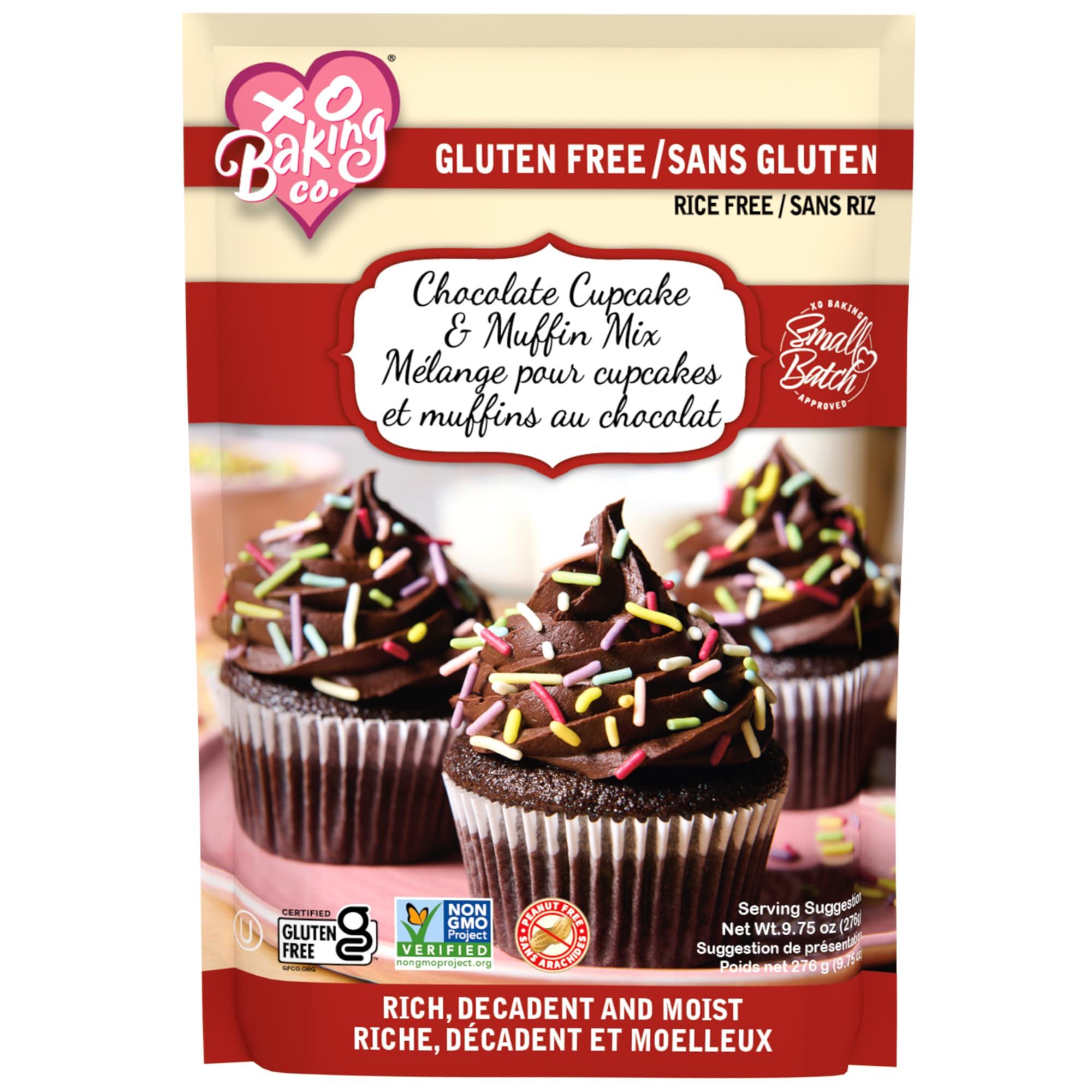 XO Baking Co. XO Baking Co. Gluten Free Small Batch Chocolate Cupcake & Muffin Mix; Non-GMO; Kosher; Rice Free; Peanut Free; No Preservatives, Artificial Flavors or Colors, 9.75oz