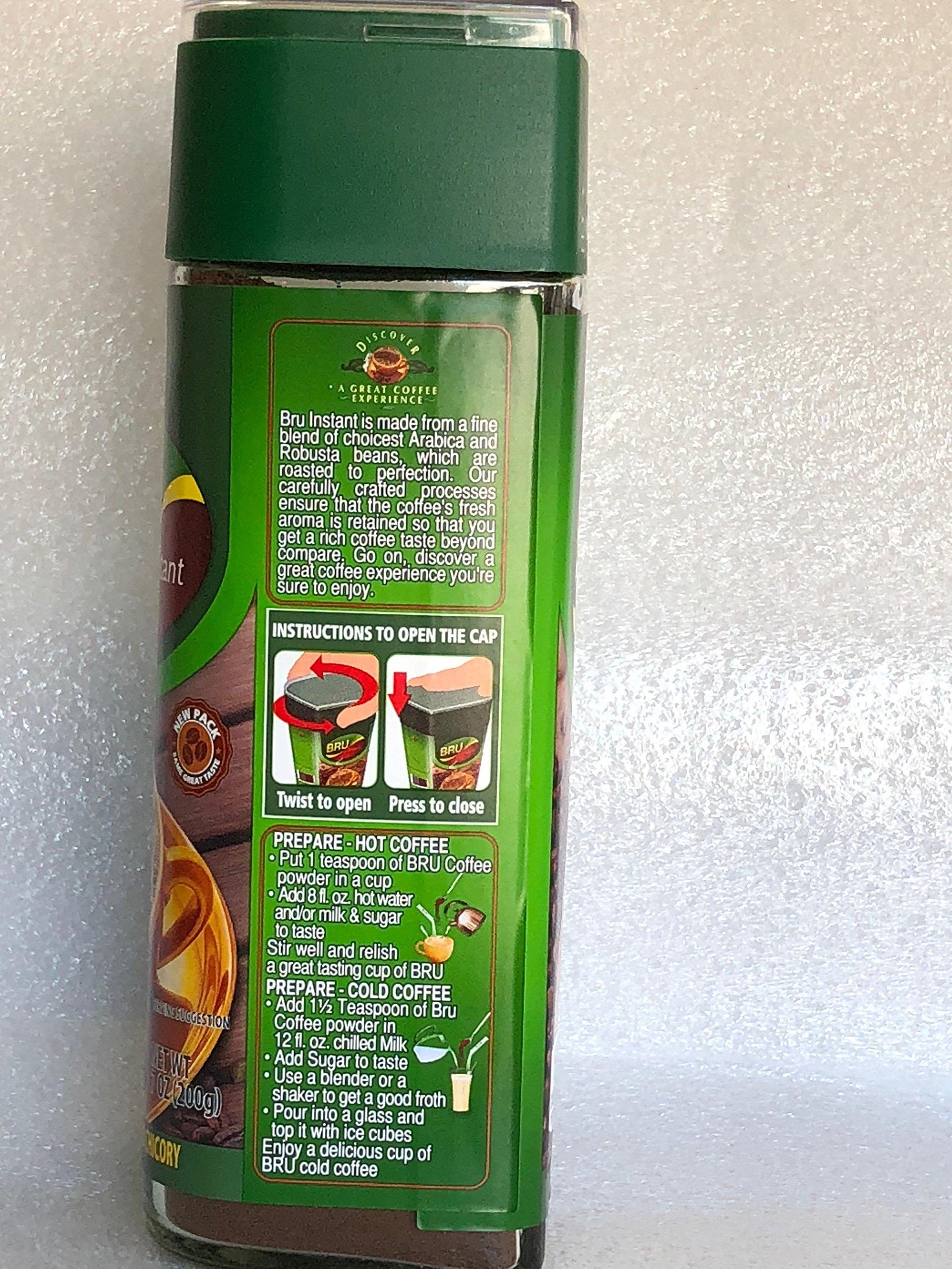 BRU 12 BOTTLES OF BRU INSTANT COFFEE 7oz (200g) EACH