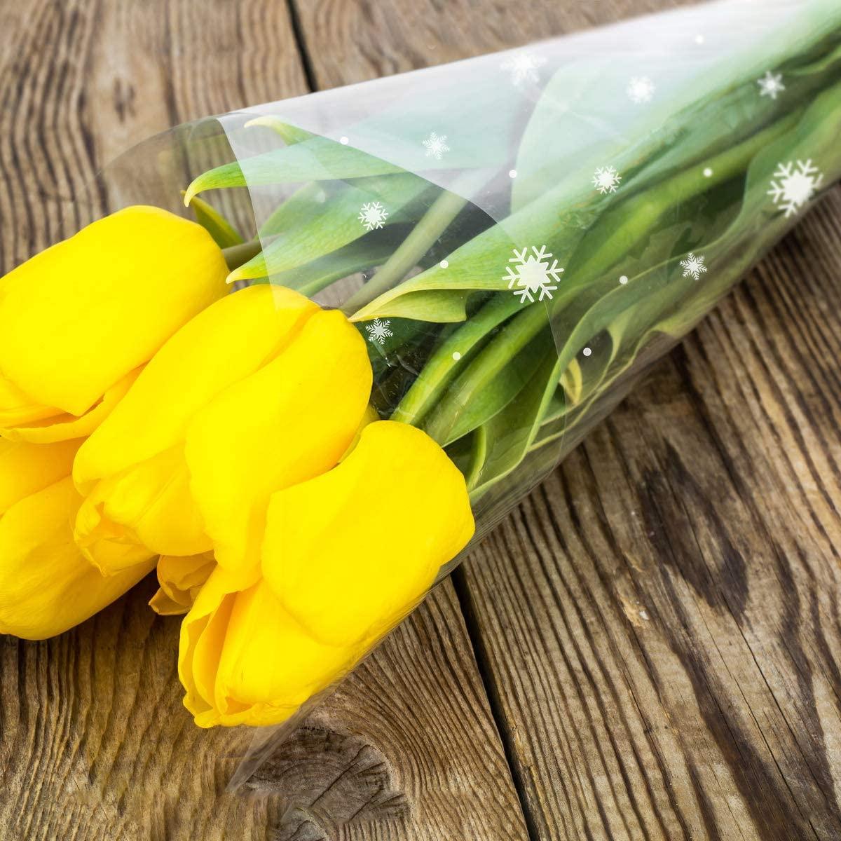 Choisyin Choisyin Christmas Cellophane Wrap Roll,Clear Wrapping Paper Snowflake Plastic Paper Wrapper Large Transparent Wrapping Paper Wrap Film for Gift Basket Flower Food Christmas Decoration 16 inch x100 Ft