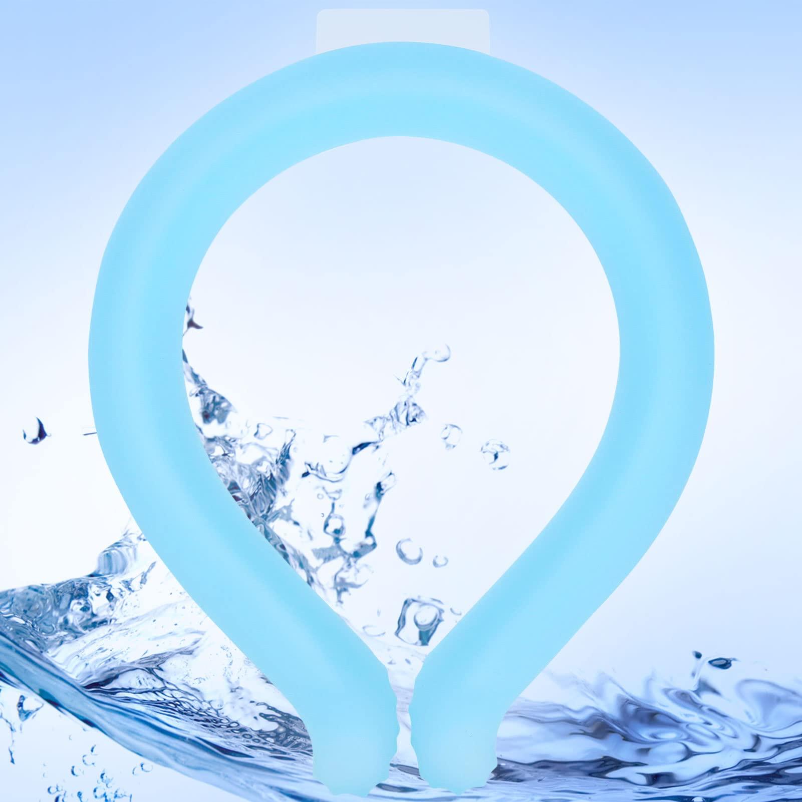 WILLOW WEAVE Cooling Neck Wraps Neck Cooling Tube Neck Coolers for Hot Weather, Easy to Wear Neck Ice Pack Wrap, Keeping Cool in The Heat, Instant Cooling Refresh for Hot Flashes Menopause Outworks(Blue)