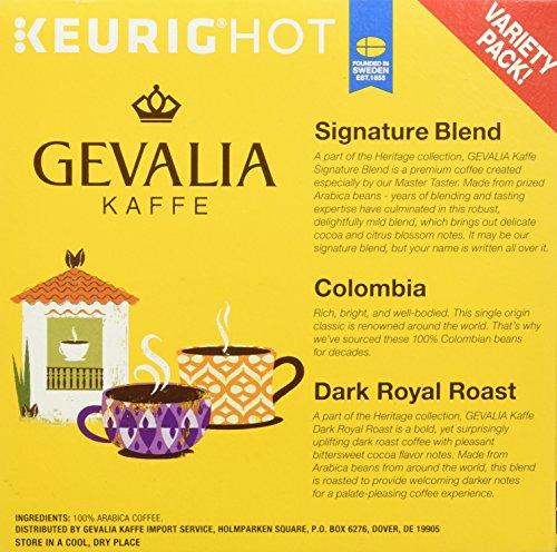 Gevalia Gevalia Coffee K-Cup Pods Variety Pack, Signature Blend, Columbian and Dark Royal Roast, 36 Count