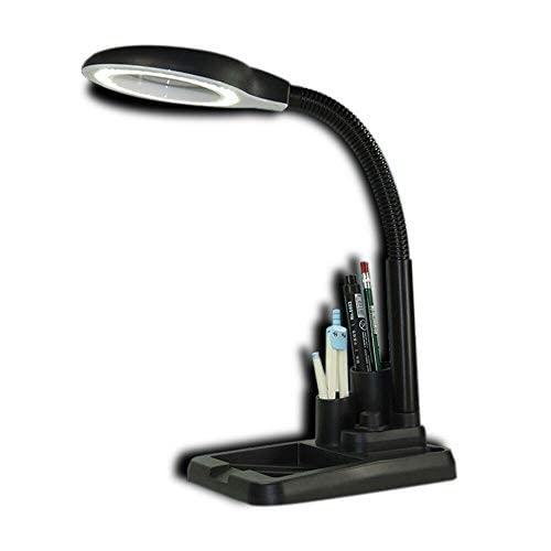 CTXDLK Magnifier Magnifying Lamp Adjustable LED Light Optical Equipment Stand Dimmable Crafts Multifunction for Precision Work Repair magnifiers