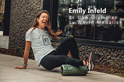 PREMVIDA Premvida Vibrating Foam Roller 3-Speed High Density Extra Firm Electric Trigger Point Muscle Recovery Roller for Running, Hard Deep Tissue Sports Massage, Back Massage for Pain and Myofascial Release