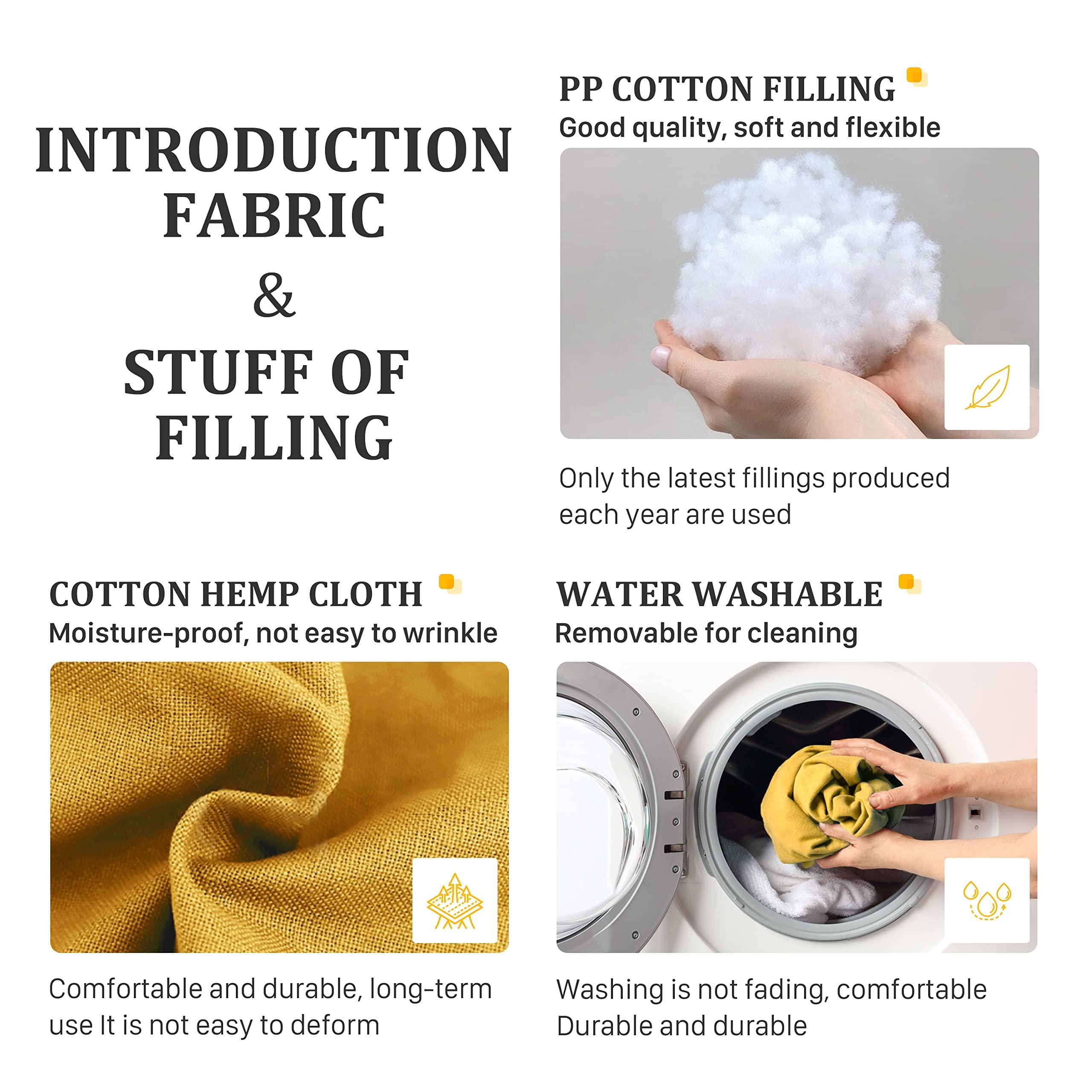 Rucener 13 lbs Thickened Headboard Pillow Wedge Pillow Headboard Reading Pillow Bed for Comfortable Backrest Reading Triangular Pillow with Side Pocket Backrest Pillows for Sitting in Bed Yellow Full