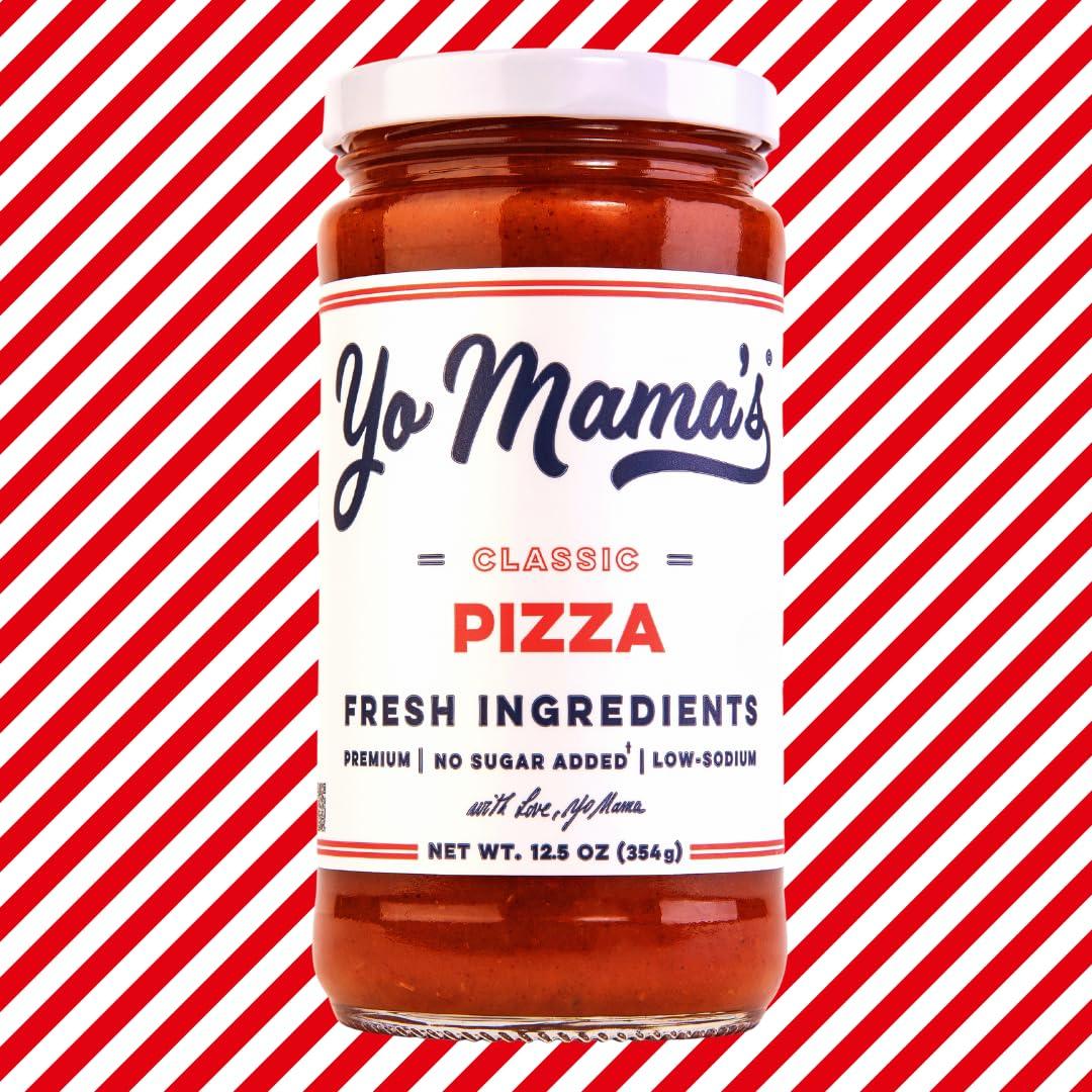Yo Mama’s Foods Yo Mama\'s Foods Keto Classic Pizza Sauce Pack of (2) - Vegan, No Sugar Added, Low Carb, Low Sodium, Gluten Free, Paleo, and Made with Fresh Non-GMO Tomatoes!
