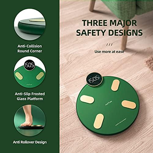Posture Scale for Body Weight, Posture Digital Bathroom Scale Large LED Display Weight Scale, High Accurate Body Composition Analyzer with BMI with Free Smartphone APP, 400Lb,Green