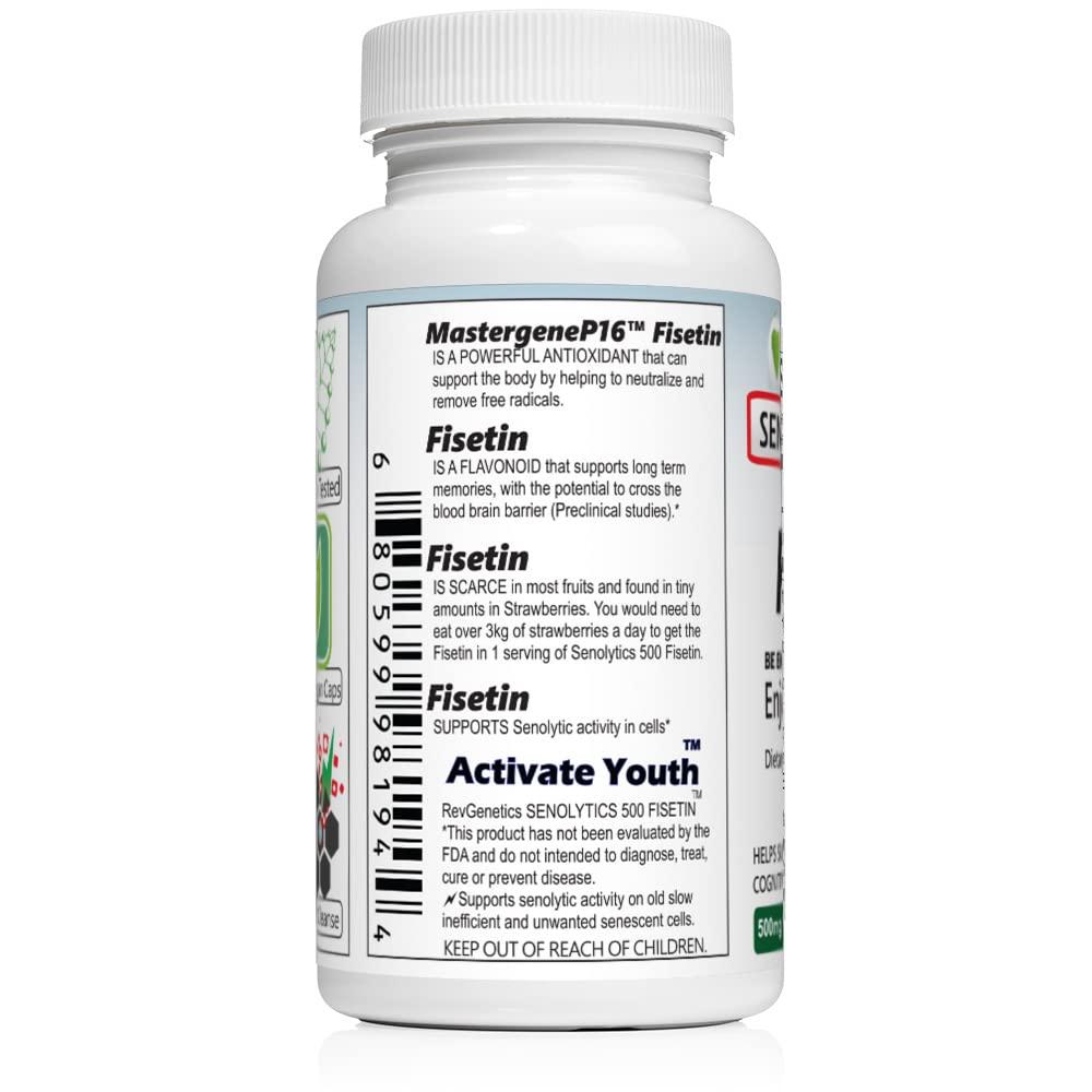 REVGENETICS SENOLYTICS 500: Fisetin 500 mg