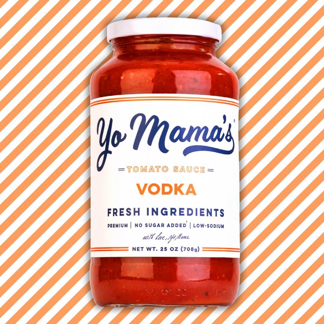 Yo Mama’s Foods Yo Mama\'s Foods Keto Vodka Pasta Sauce - Pack of (1) - No Sugar Added, Low Carb, Low Sodium, Gluten Free, Paleo Friendly, and Made with Whole, Non-GMO Tomatoes