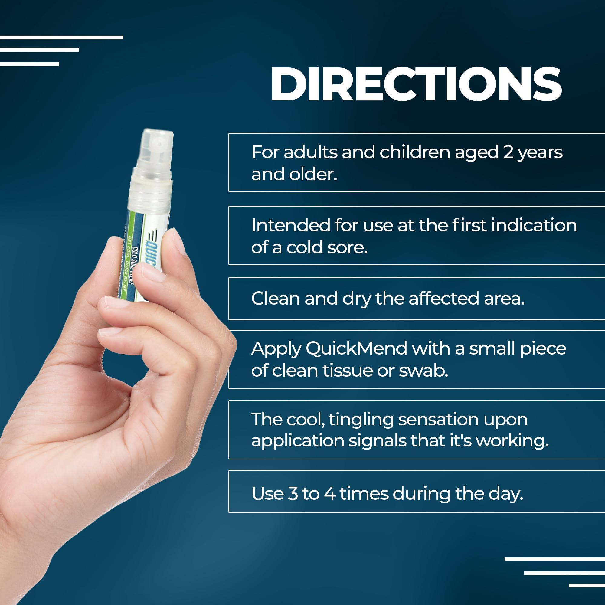 Quick Mend Quickmend Cold Sore Relief Lip Treatment with Pump Dispenser, 4.5 ml / .15 oz.