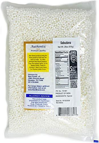 Rani Brand Authentic Indian Products Rani Sabudana (Tapioca / Sago) Pearls 28oz (800g) ~ All Natural | Vegan | No Colors | NON-GMO | Indian Origin