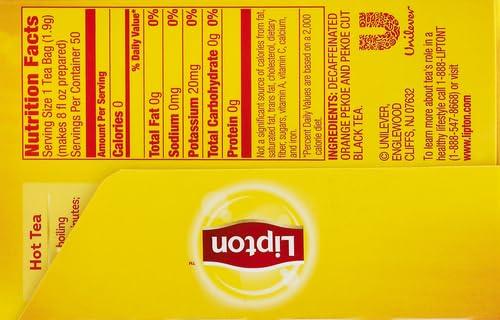 Lipton Lipton Decaffeinated Black Tea, 50 Count (Pack of 4)
