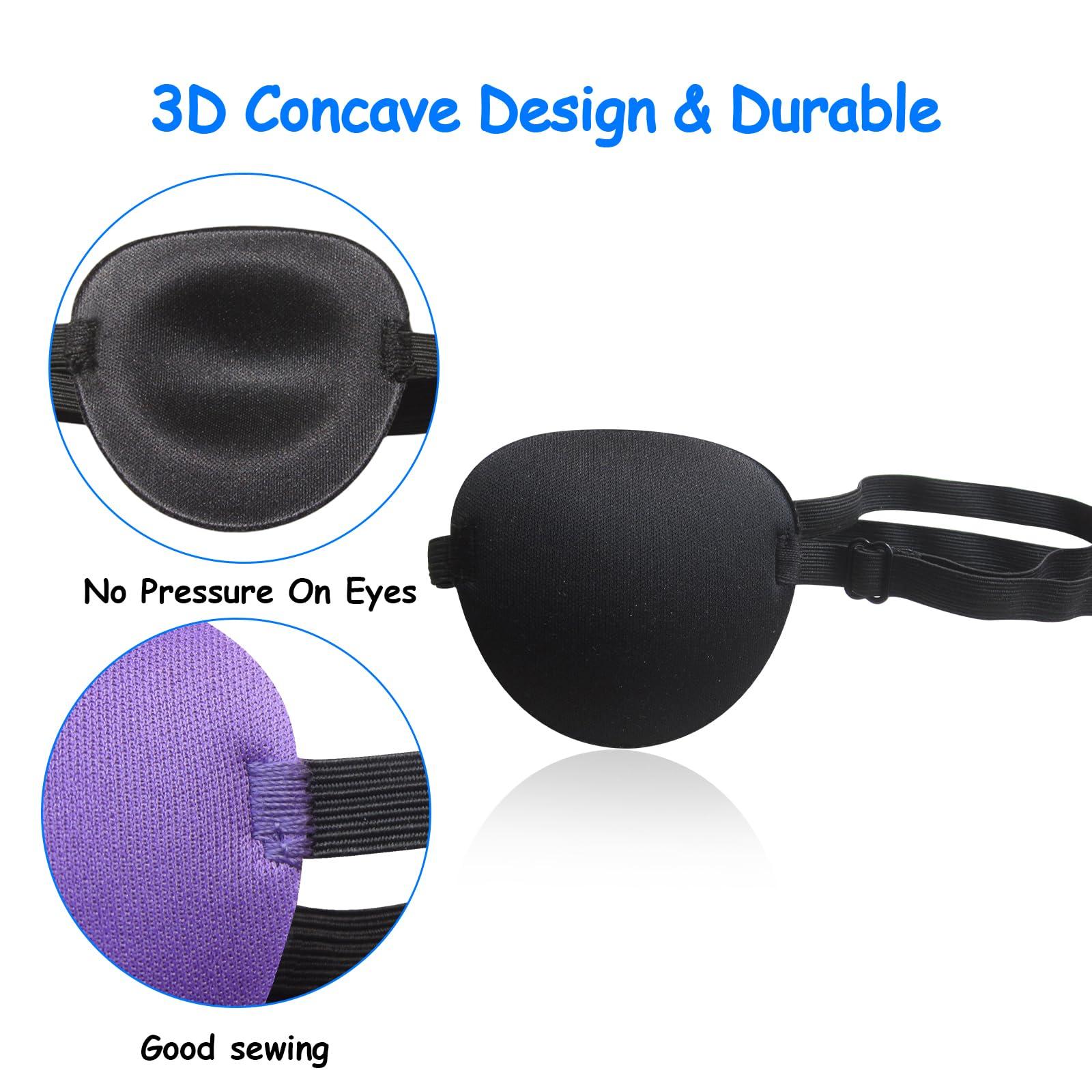 RIKEYO RIKEYO 6pcs Eye Patch, Adjustable Soft Eye Patches for Adults and Kids,Medical Eyepatch for Amblyopia Lazy Eye,Left or Right Eyes, 6 Colors