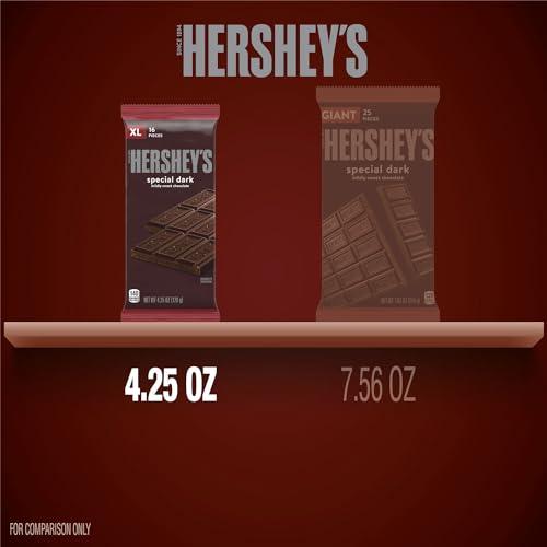 HERSHEY'S HERSHEY\'S SPECIAL DARK Mildly Sweet Chocolate XL, Candy Bar, 4.25 oz (16 Pieces)