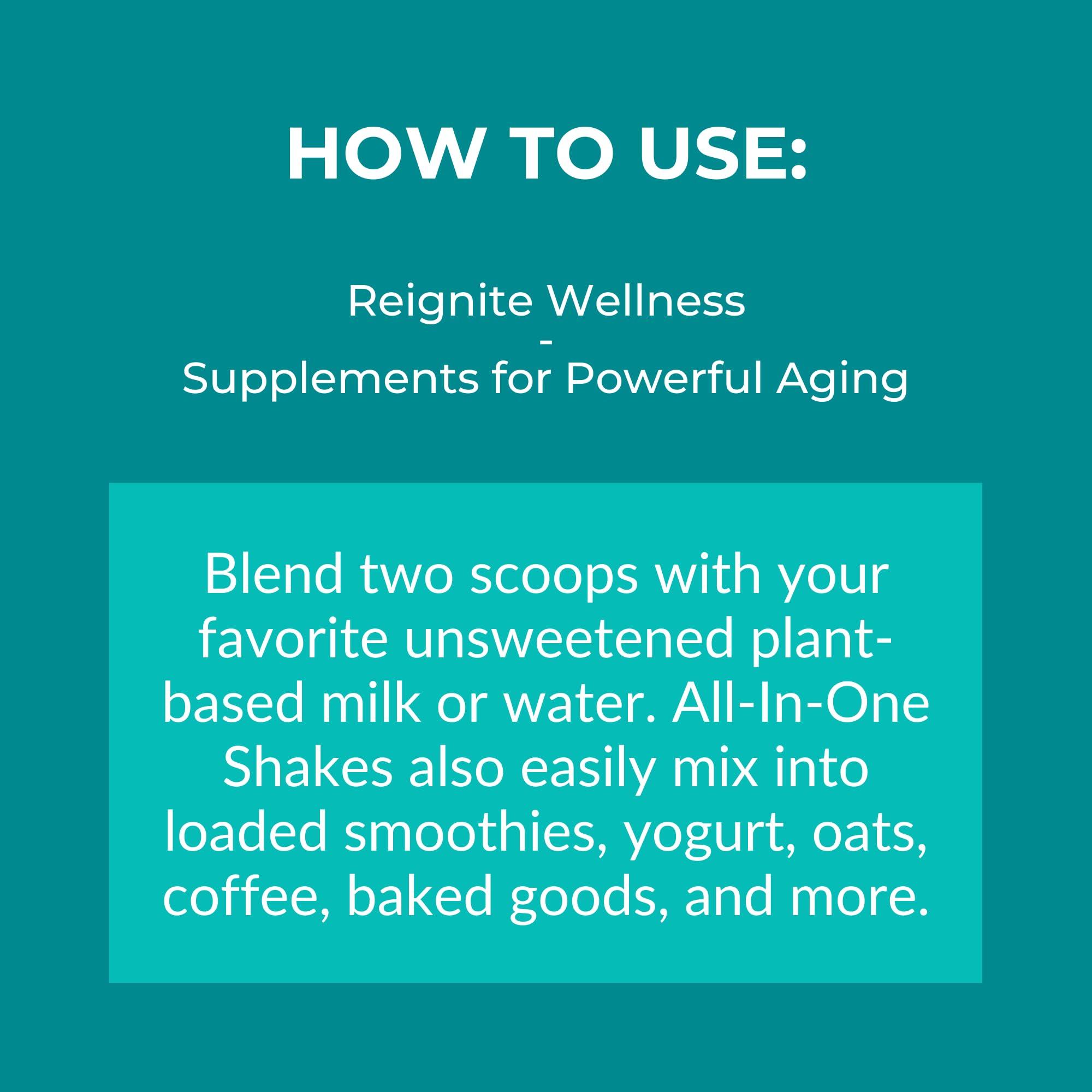 Reignite Wellness Reignite Wellness by JJ Virgin | Chocolate Paleo-Inspired All-in-One Shake | Gluten Free + Dairy Free Protein Powder | Contains 20G of Beef Protein with Vitamins, Minerals, Amino Acids | 30 Servings