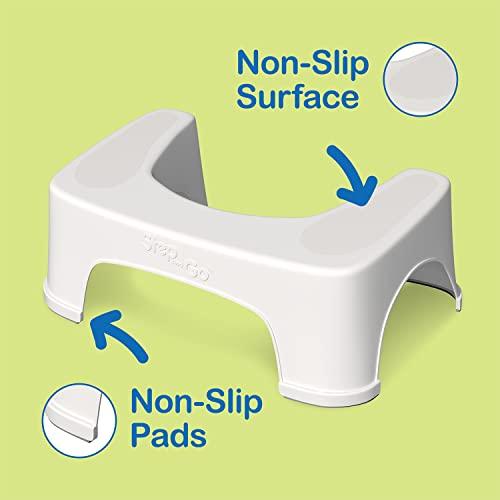 Step and Go LLC Step and Go Toilet Stool 7" - Bathroom Squat Stool