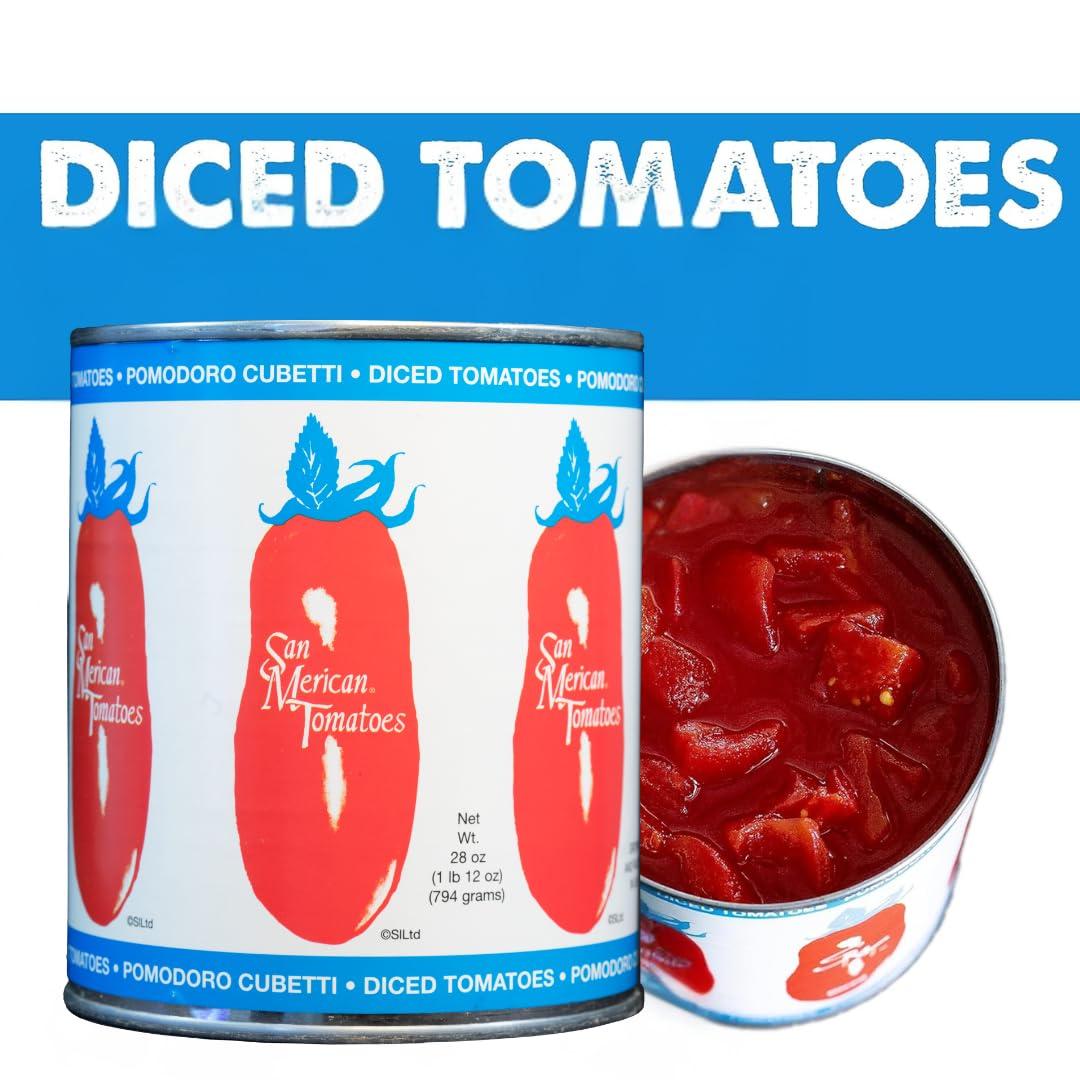 SMT SAN MERICAN TOMATO SMT San Merican Diced Tomatoes, 28 oz (Pack of 6)