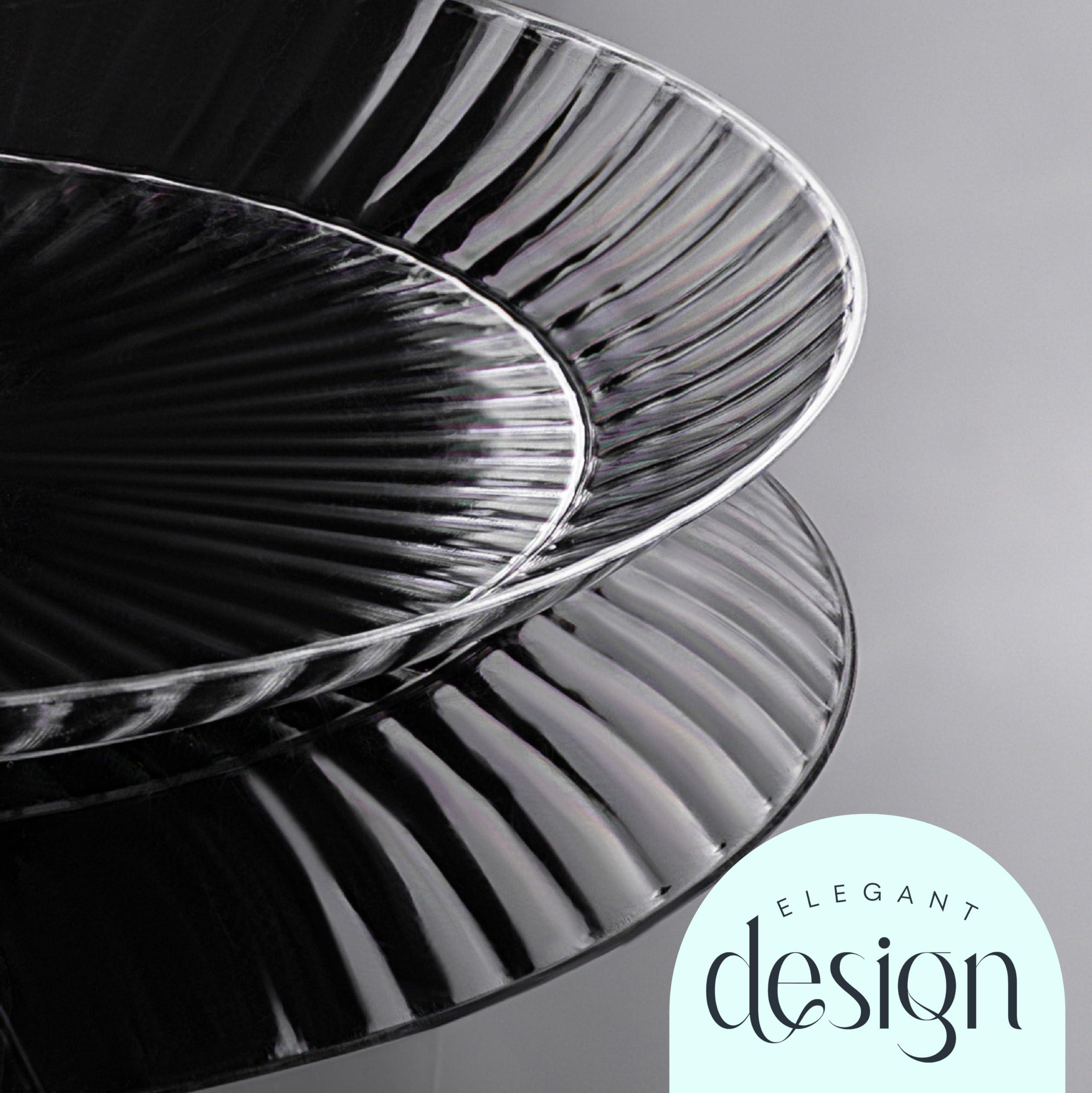 PLASTICPRO PLASTICPRO 30 Pack Crystal Like Clear Disposable 6 inch Plastic Plates Dinner Dishes Plates for Special Occasions Parties